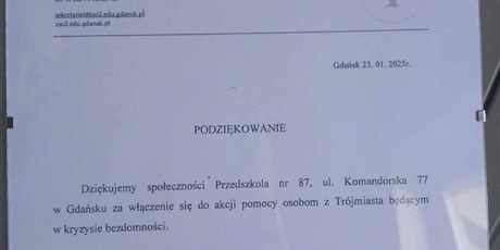 Podziękowania - "Akcja - skarpet para dobro wyzwala"